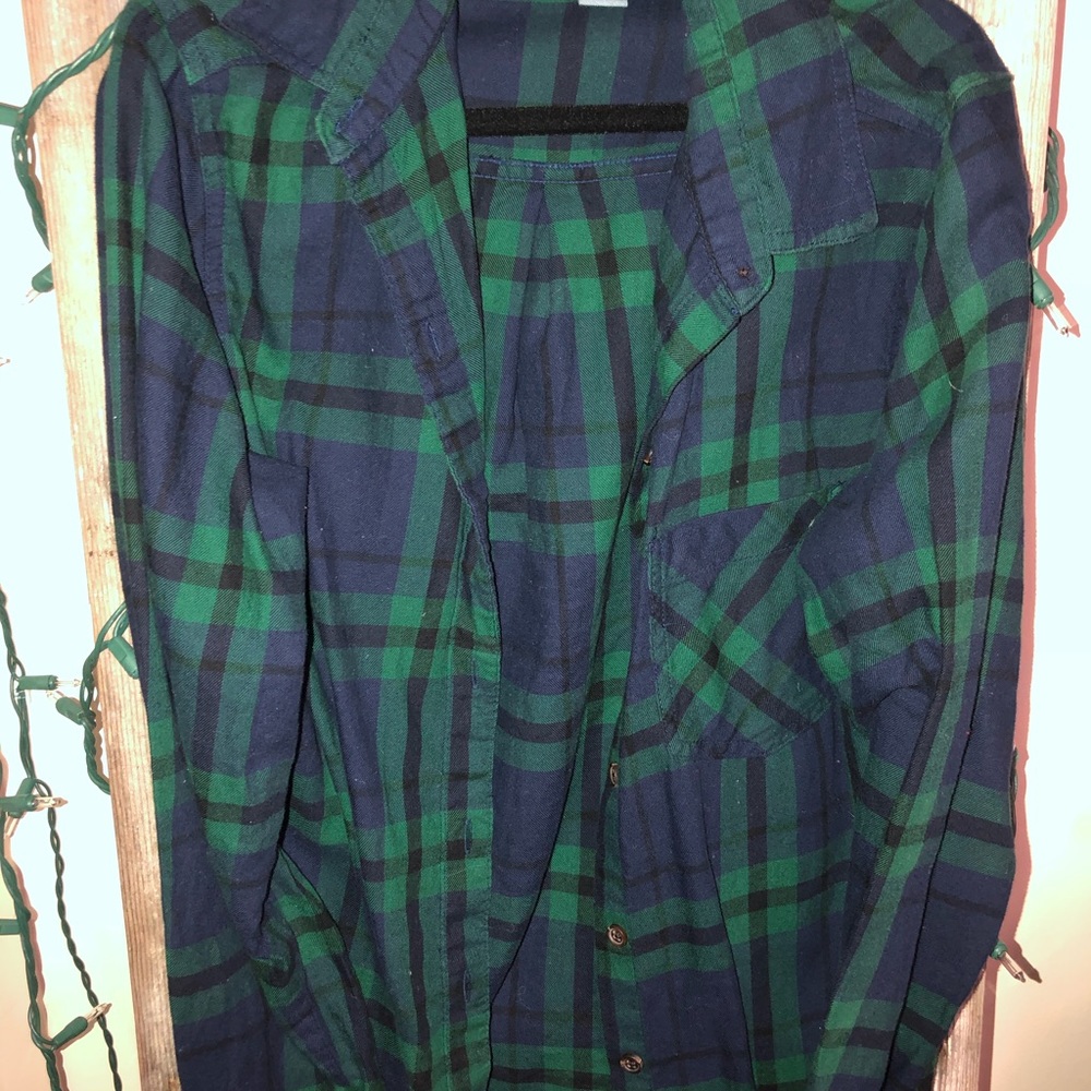 Green Old Navy Flannel